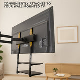 Component Shelves - AV Component Shelf For Wall Mounted TV | 2 Tempered Glass Shelves - Mount-It! - MI-8402