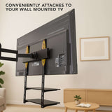Component Shelves - AV Component Shelf For Wall Mounted TV | 2 Tempered Glass Shelves - Mount-It! - MI-8402