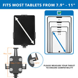 Black Tablet Stand - Anti-Theft Tablet Countertop Kiosk Stand - Mount-It! - MI-3871B