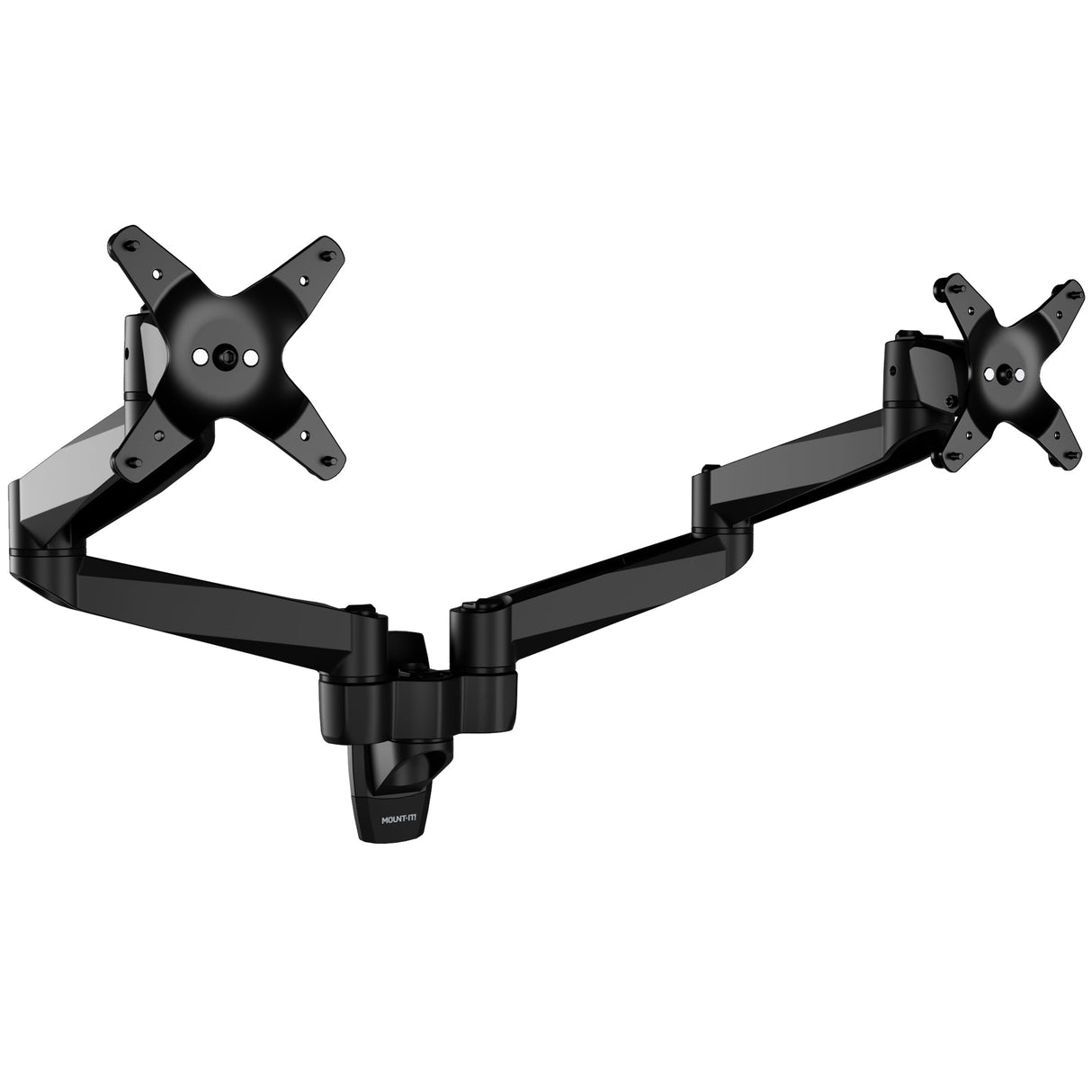 Black Monitor Mount - CLiX Series Full Motion Dual Monitor Wall Mount - Mount-It! - MI-43114-BLK