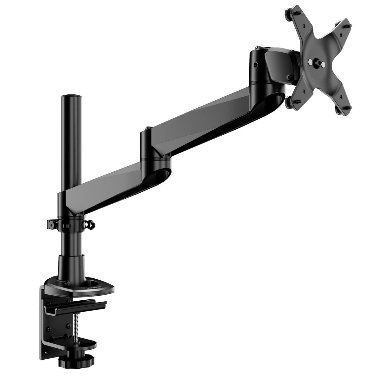 Black Monitor Mount - CLiX Series Full Motion Single Monitor Desk Mount - Mount-It! - MI-33116-BLK
