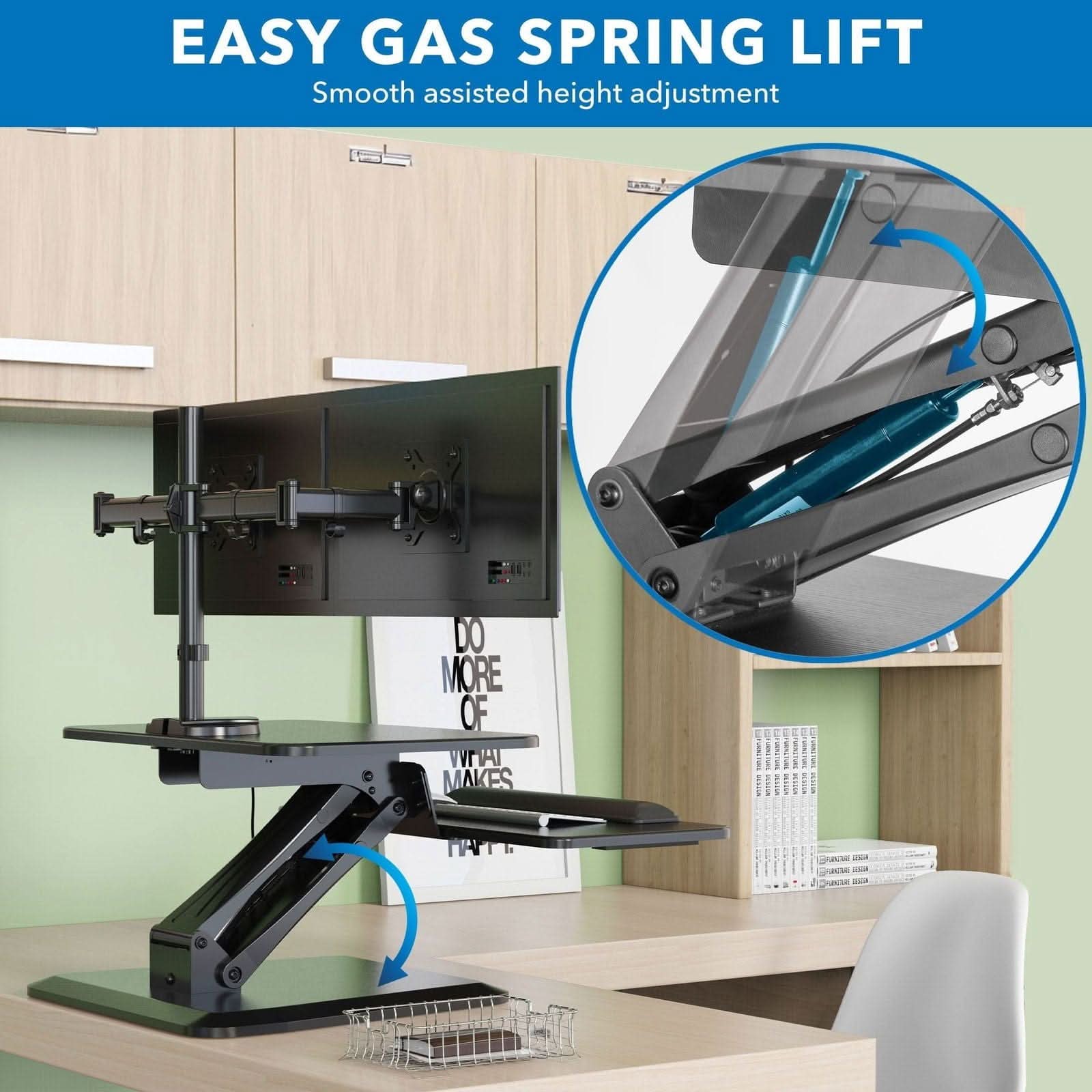 Mount-It! Dual Monitor Standing Desk Converter MI-7914 - Thumbnail 5