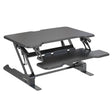 Black Desk Converters - Compact Standing Desk Converter with 30" Desktop - Mount-It! - MI-15009S