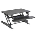 Black Desk Converters - Compact Standing Desk Converter with 30" Desktop - Mount-It! - MI-15009S