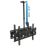 Black TV Mount - Dual Front & Back TV Ceiling Mount - Mount-It! - MI-502B