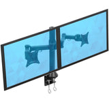 Black Monitor Mount - Dual Monitor Desk Mount for 13-27 Inch Screens - Mount-It! - MI-752
