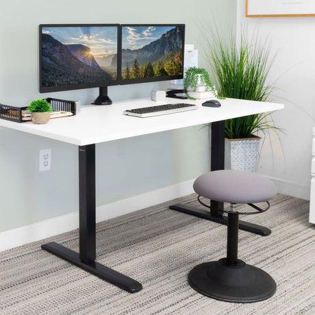 Black Monitor Mount - Dual Monitor Desk Mount for 13-27 Inch Screens - Mount-It! - MI-752