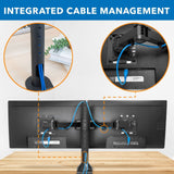Black Monitor Mount - Dual Monitor Desk Mount for 13-27 Inch Screens - Mount-It! - MI-752