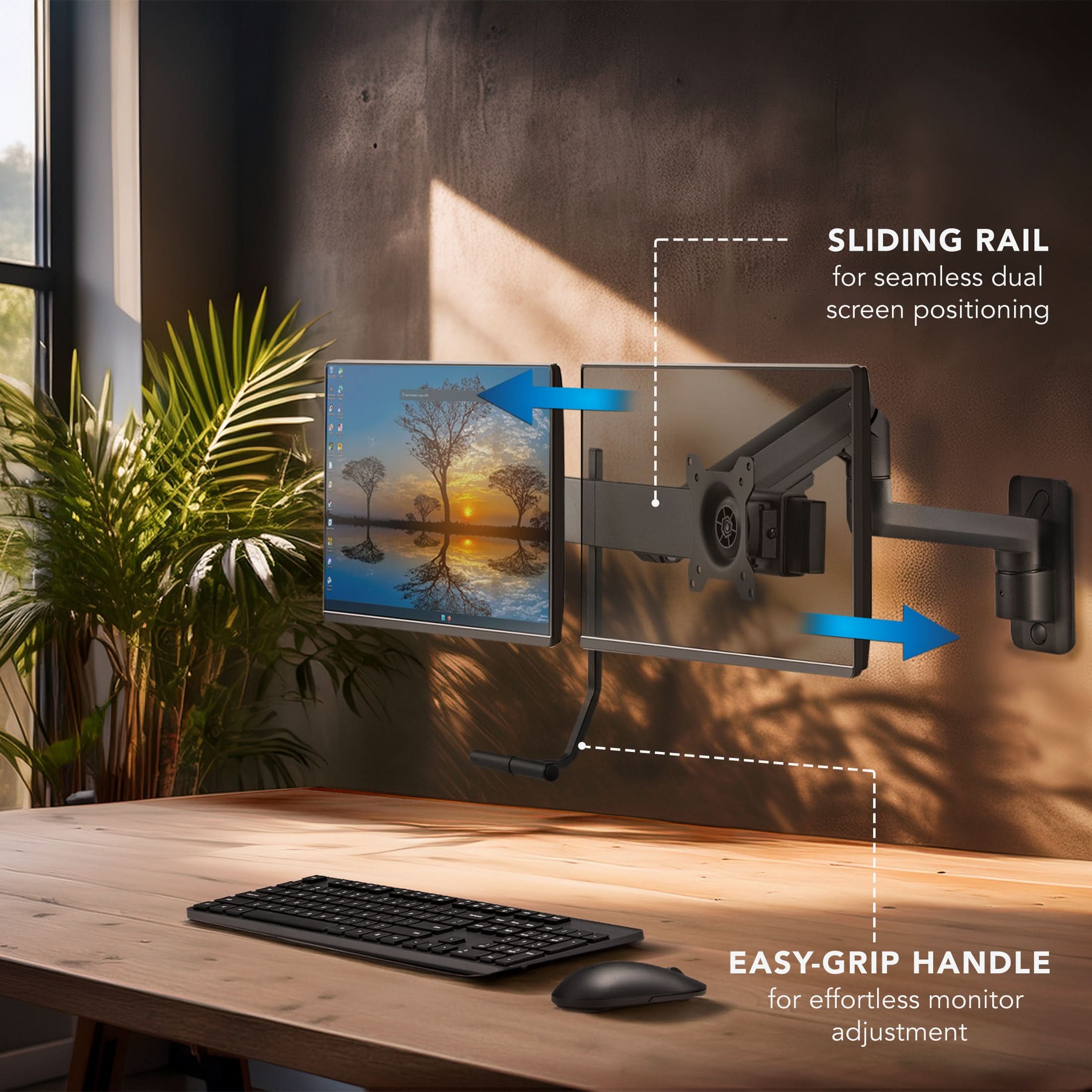 Mount-It! Dual Monitor Wall Mount MI-12010 - Thumbnail 3