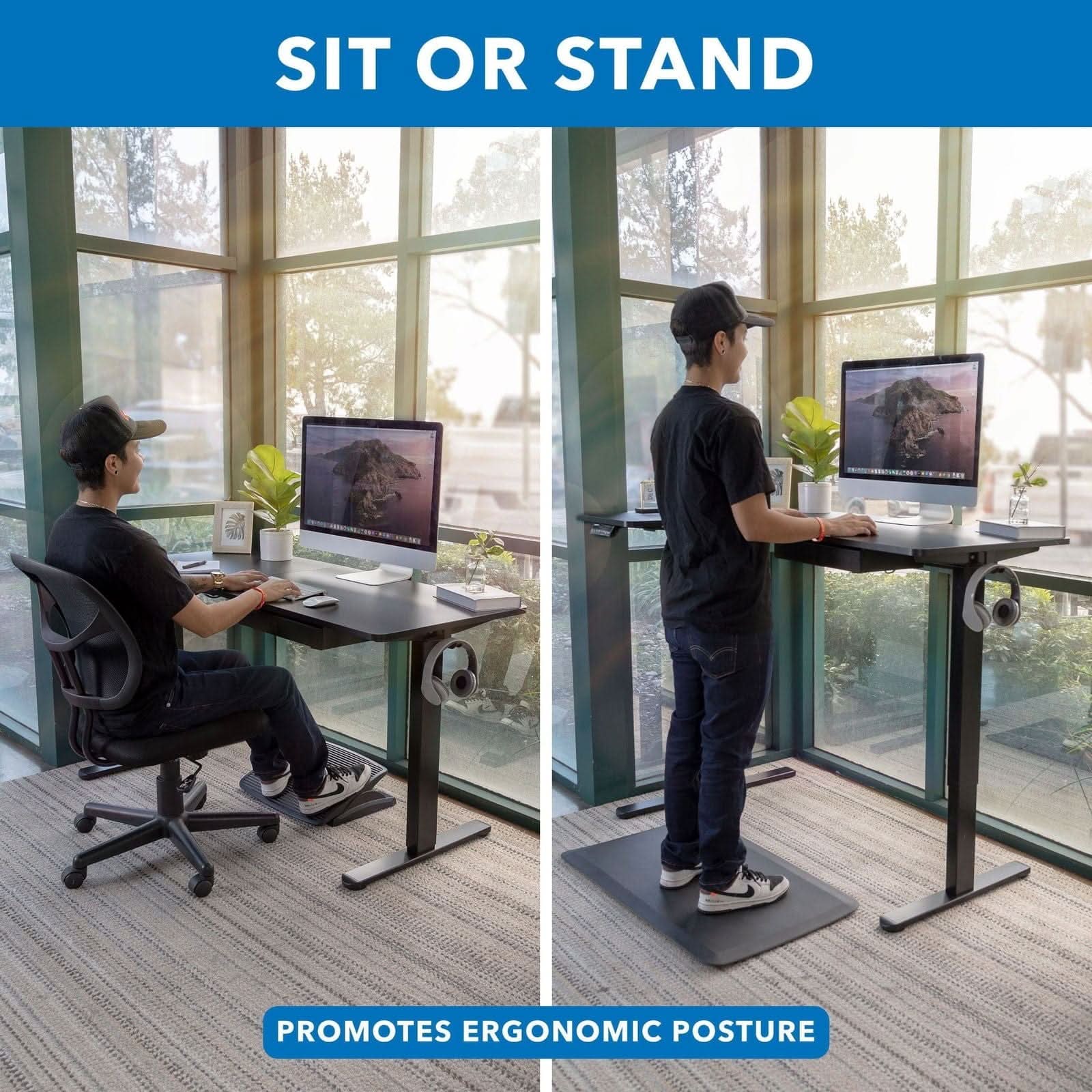 L Shaped Standing Desk | Mount-It!