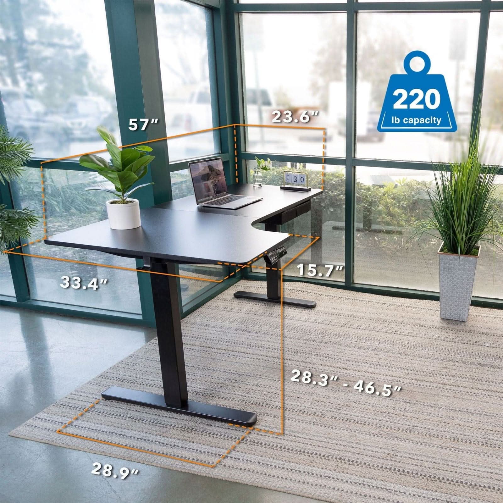 L Shaped Standing Desk | Mount-It!