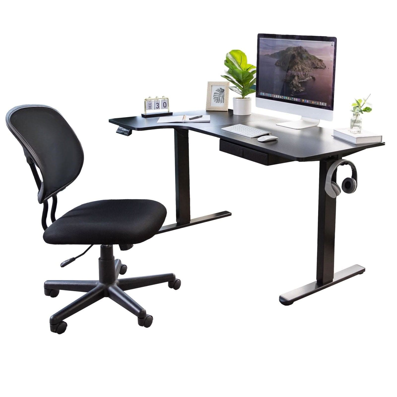 Mount-It! Electric Height Adjustable L Shaped Standing Desk | MI-15002 - Thumbnail 5