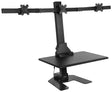 Black Desk Converters - Electric Standing Desk Converter for 3 Monitors - Mount-It! - MI-7983