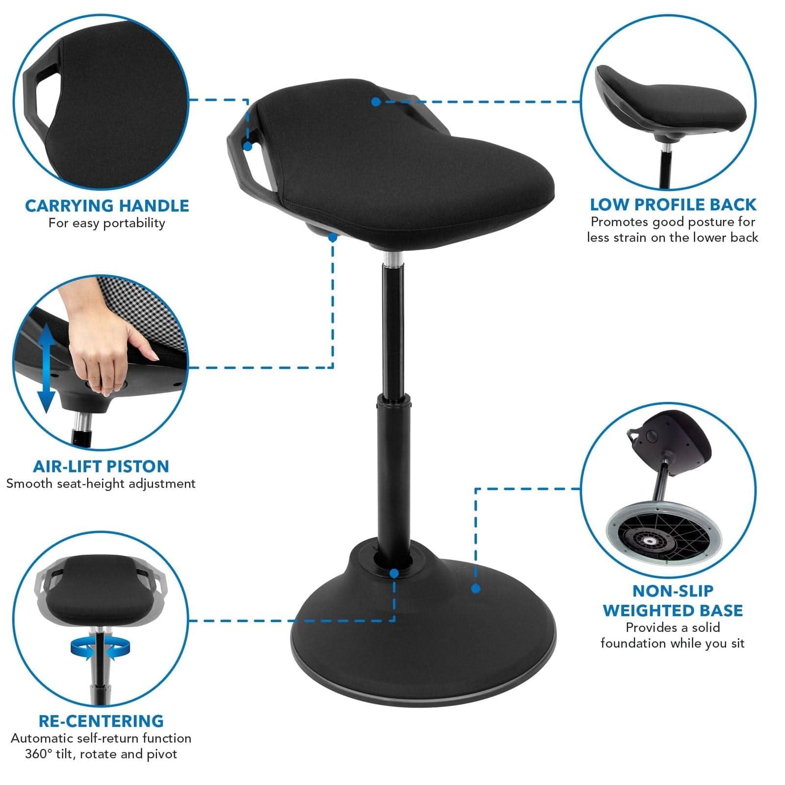 Mount-It! Ergonomic Sit Stand Stool | MI-931 - Thumbnail 3