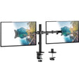 Black Monitor Mount - Full Motion Dual Monitor Desk Mount - Mount-It! - MI-4752