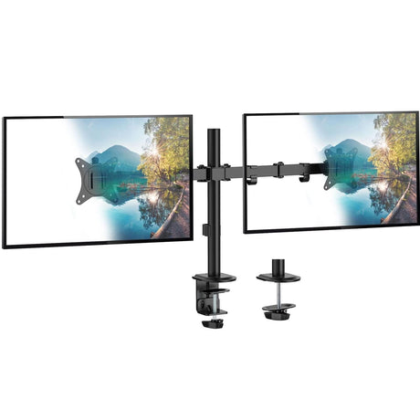 Black Monitor Mount - Full Motion Dual Monitor Desk Mount - Mount-It! - MI-4752