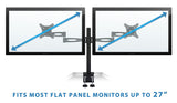 Black Monitor Mount - Full Motion Dual Monitor Desk Mount - Mount-It! - MI-725