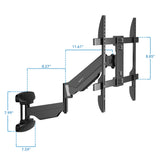 Black TV Mount - Full Motion TV Wall Mount with Gas Spring Arm - Mount-It! - MI-445