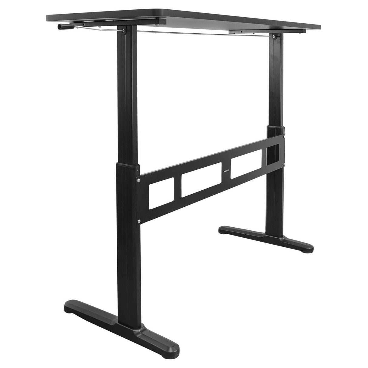 Black Standing Desk - Hand Crank Standing Desk with 55" Tabletop - Mount-It! - MI-7981