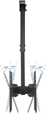 Black TV Mount - Heavy Duty Dual TV Ceiling Mount - Mount-It! - MI-510