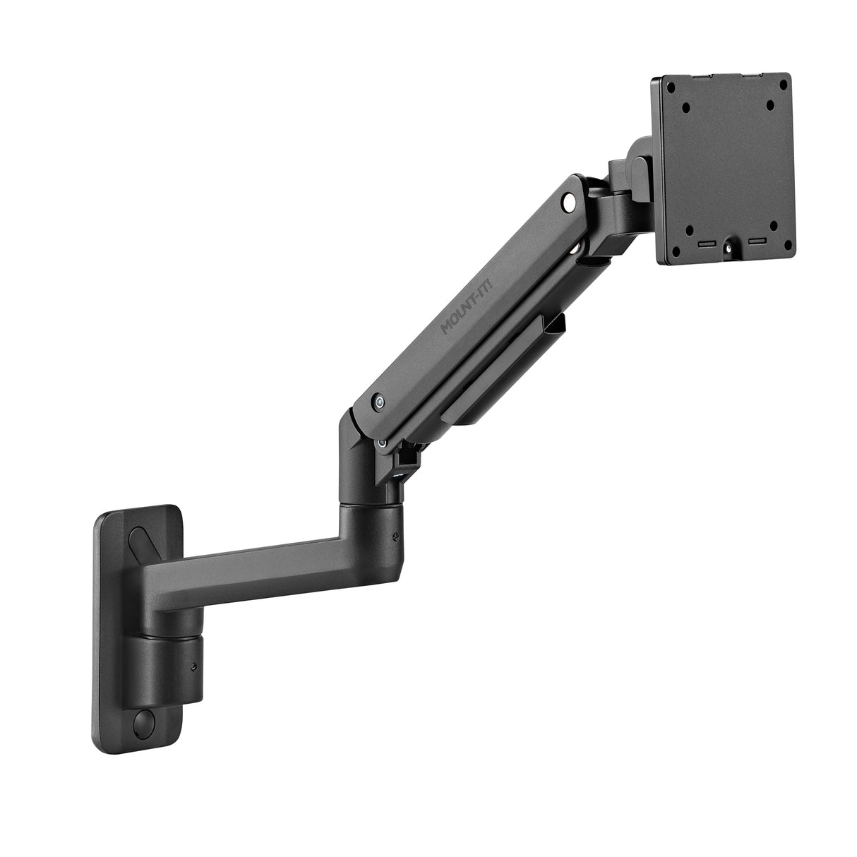 Black Monitor Mount - Heavy-Duty Monitor Wall Mount with Gas Spring Arm - Mount-It! - MI-12009