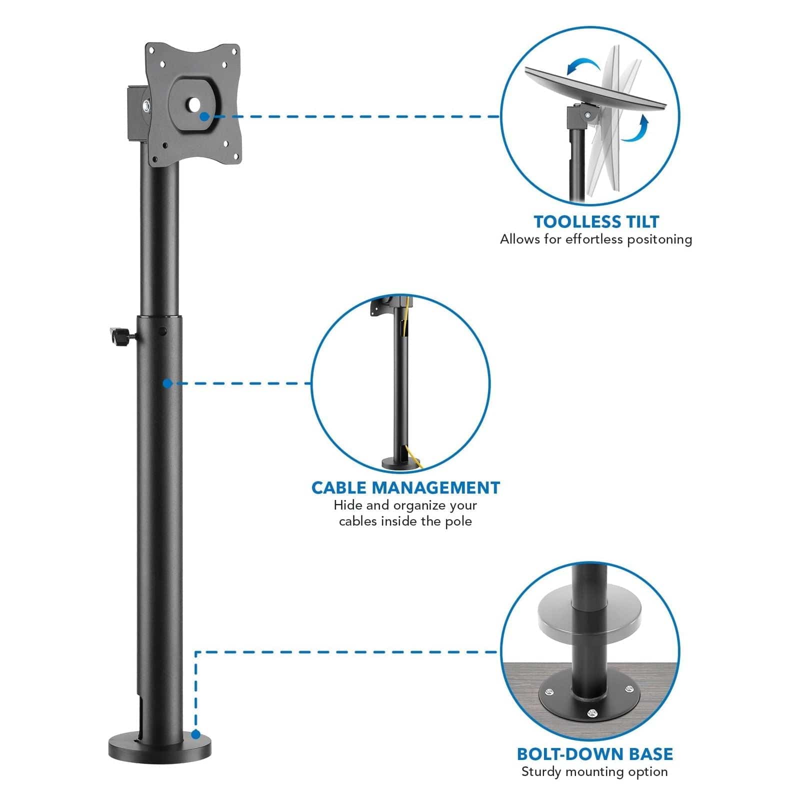 (未使用･未開封品)Display POS Height Adjustabl mount-it! Height Adjustable Point of Sale (POS) Monitor