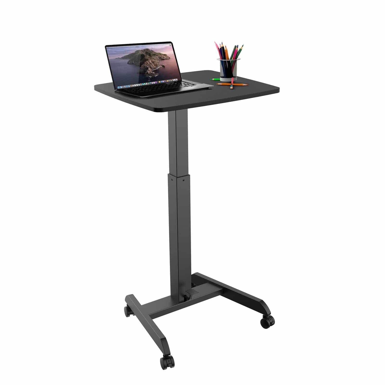 Mount-It! Height Adjustable Rolling Laptop Desk | MI-7997BLK - Thumbnail 2