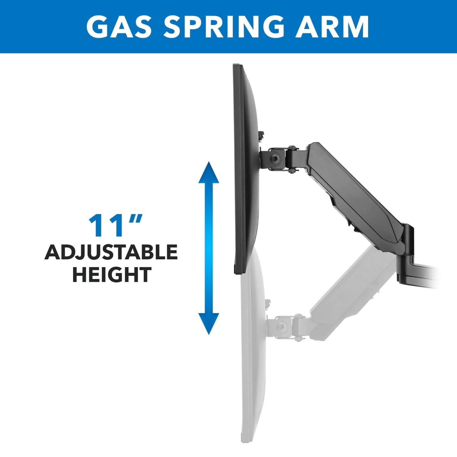 Mount-It! Height Adjustable Single Monitor Wall Mount for monitors up to 32" | holds up to 17.6 lbs | MI-3753 - Thumbnail 3