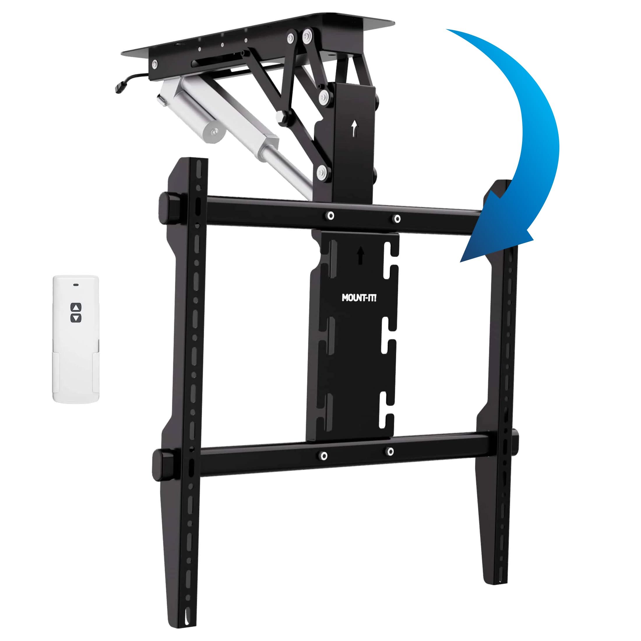 Mount-It! Motorized Ceiling TV Mount for 50" to 90" TVs | holds up to 88 lbs | MI-4226BLK