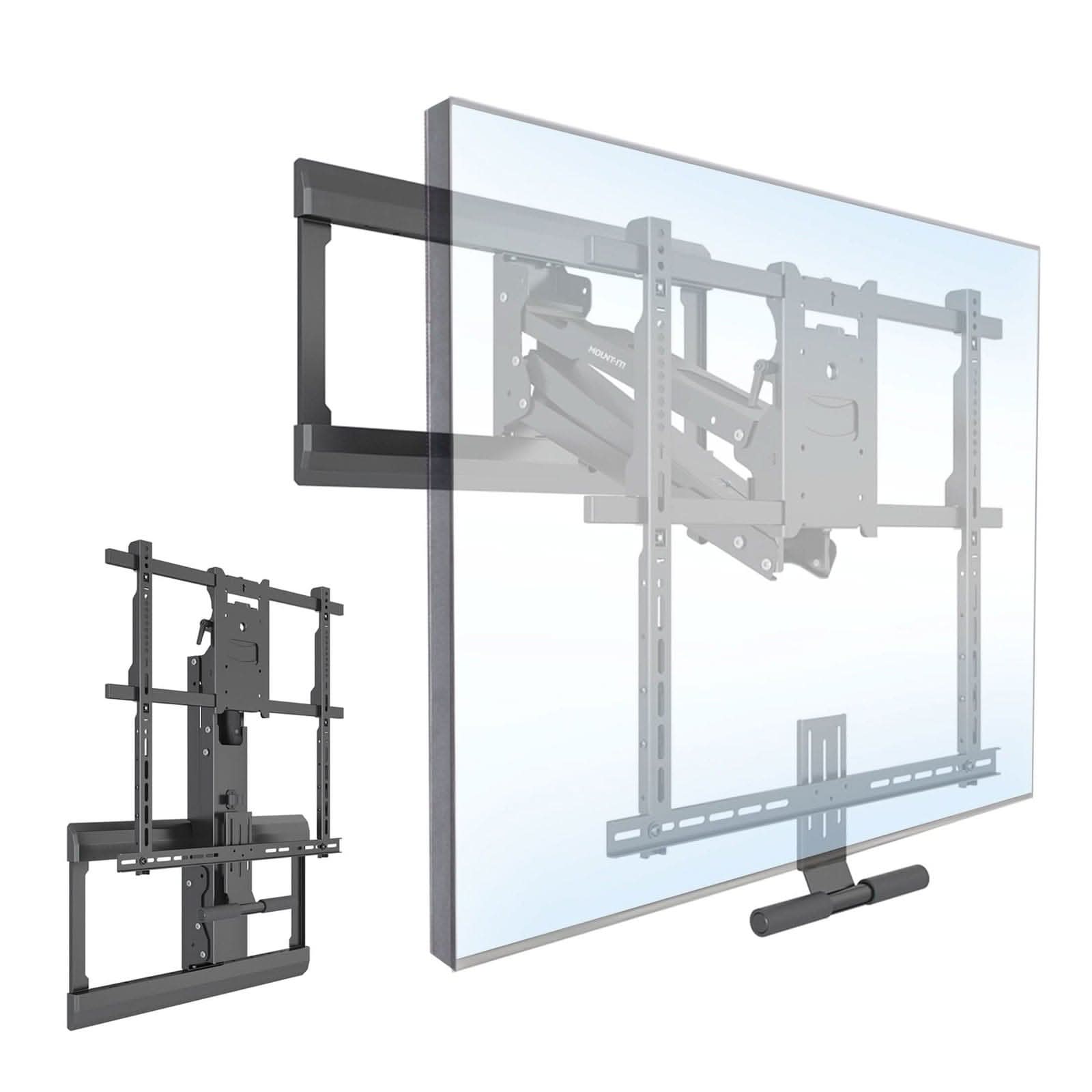 Mount-It! Pull Down Fireplace TV Mount - For TVs up to 65" for 42" to 65" TVs | holds up to 55 lbs | MI-384 - Thumbnail 4