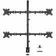 Black Monitor Mount - Quad Monitor Mount - Mount-It! - MI-2754