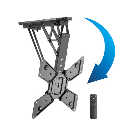 Black TV Mount - Retractable Motorized Ceiling TV Mount - Mount-It! - MI-4223