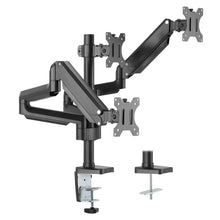 Heavy-Duty Dual Stacking Monitor Mount with Pole & Gas Spring Arms