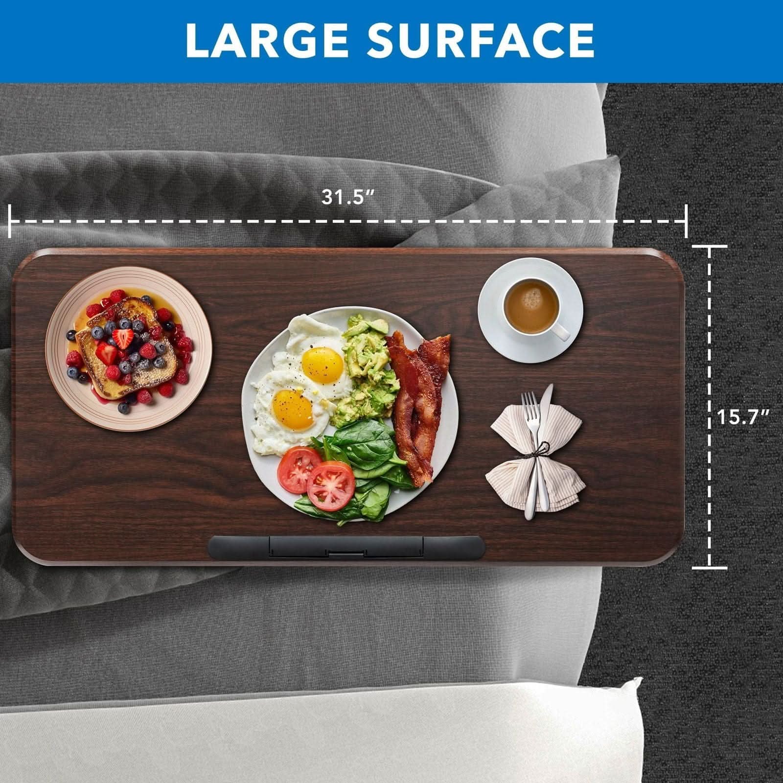 Mount-It! Height Adjustable Overbed Desk with Tilt Tabletop | holds up to 55 lbs | MI-8045 - Thumbnail 4