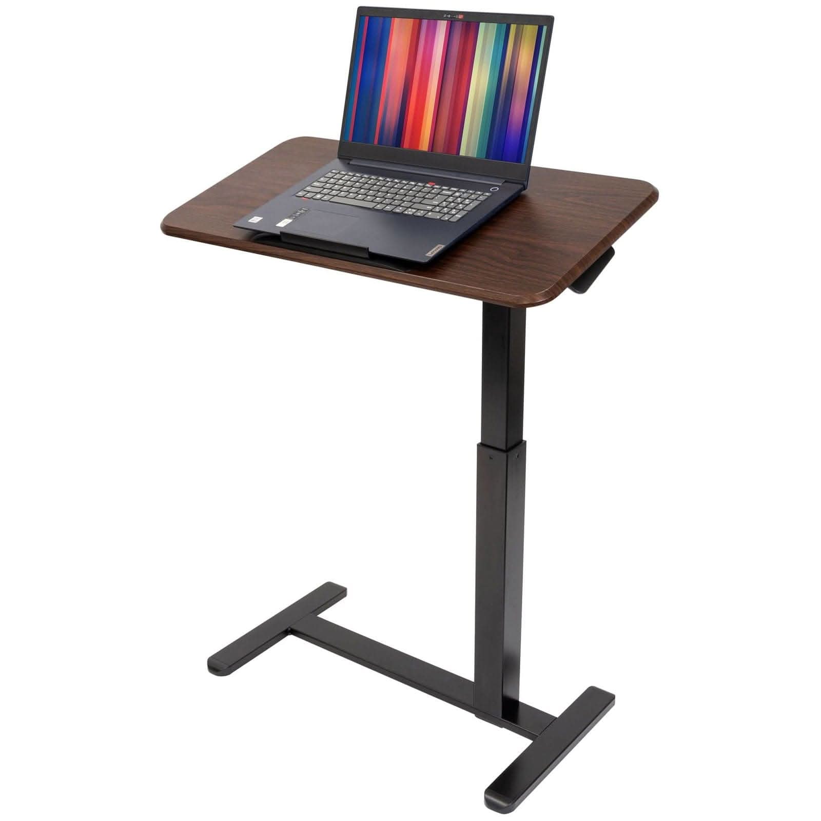 Mount-It! Height Adjustable Overbed Desk with Tilt Tabletop | holds up to 55 lbs | MI-8045
