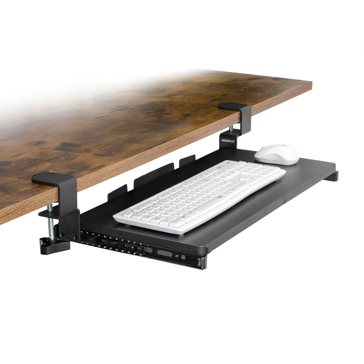 Keyboard Mounts For Test Racks Mount-It! Clamp-on Keyboard Tray 24