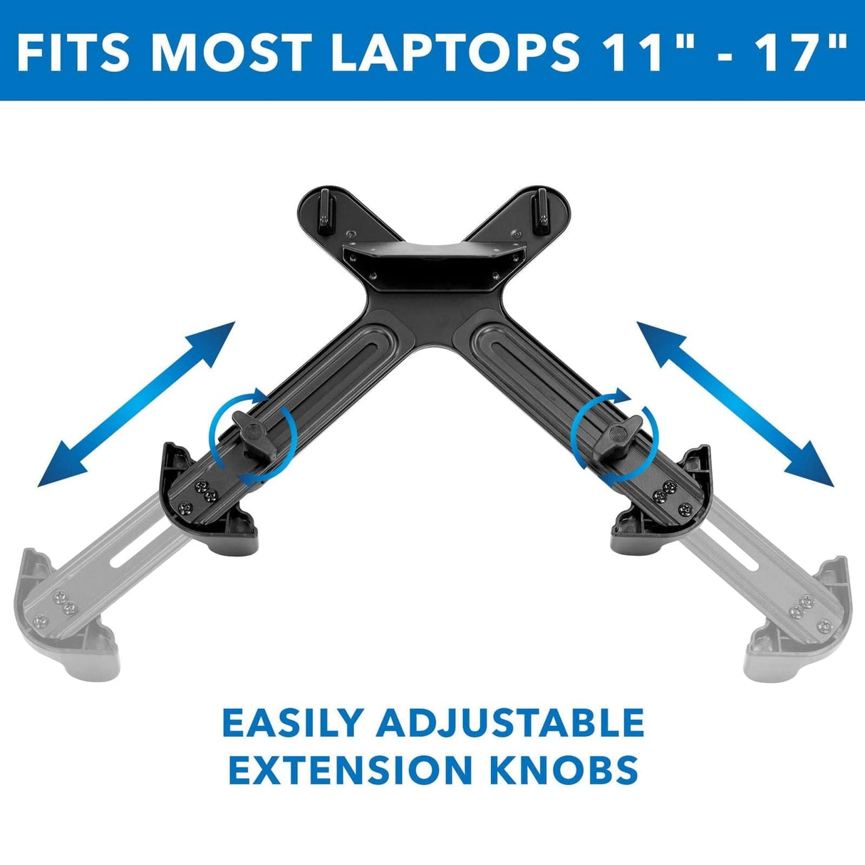 Laptop Mount - Clamp-On Laptop Tray w/ Safety Straps - Mount-It! - MI-5352T