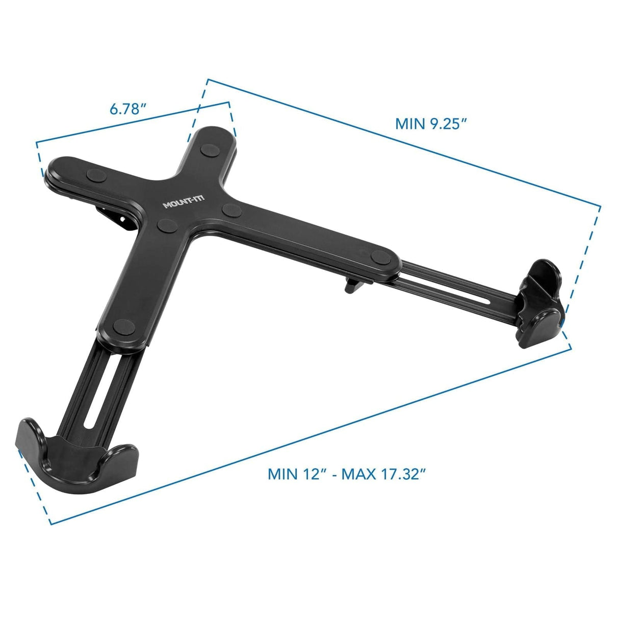 Laptop Mount - Clamp-On Laptop Tray w/ Safety Straps - Mount-It! - MI-5352T
