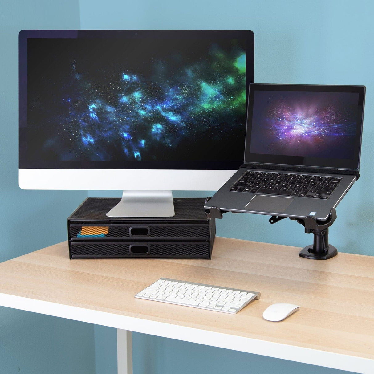 Laptop Mount - Clamp-On Laptop Tray w/ Safety Straps - Mount-It! - MI-5352T