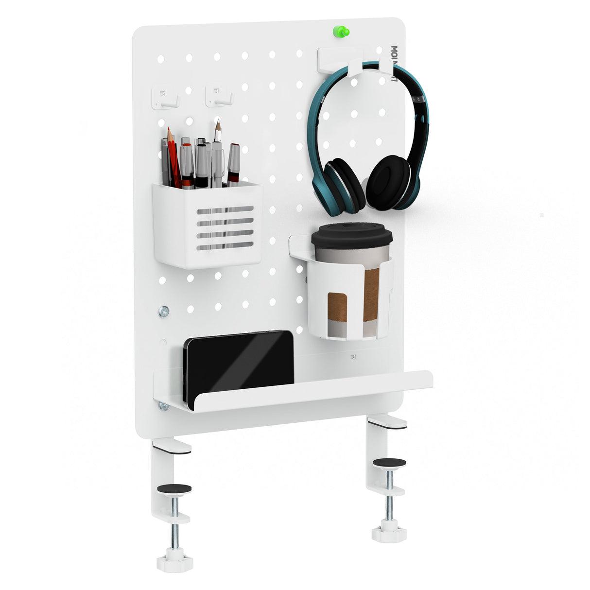Desk Accessories - Clamp-on Pegboard Organizer - Mount-It! -