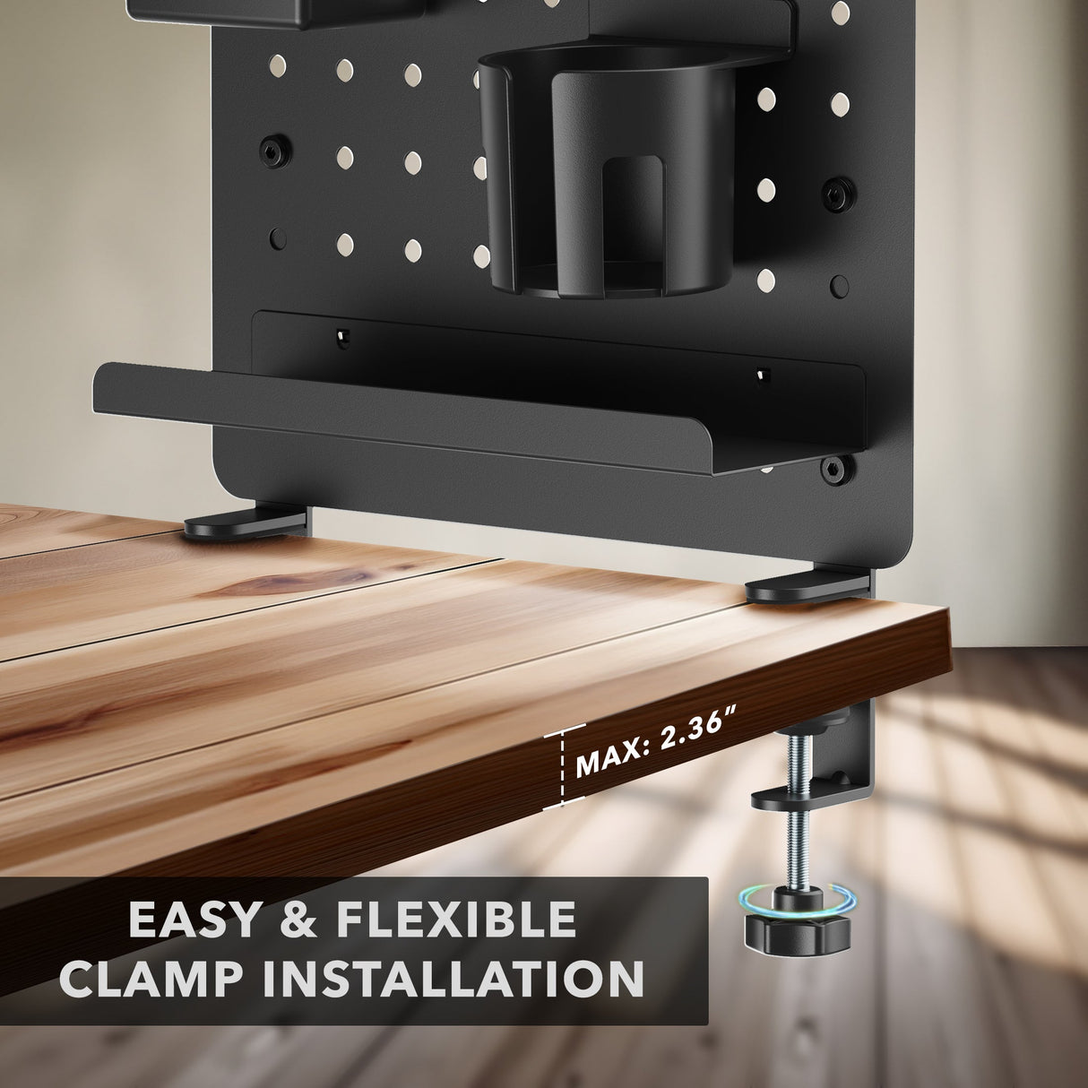 Desk Accessories - Clamp-on Pegboard Organizer - Mount-It! -