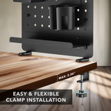 Desk Accessories - Clamp-on Pegboard Organizer - Mount-It! -