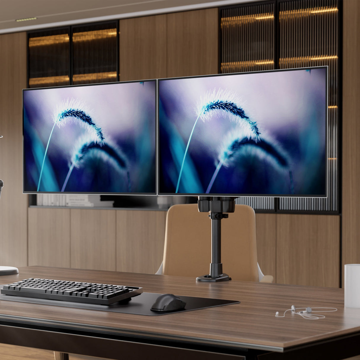 Monitor Mount - CLiX Series Full Motion Dual Monitor Desk Mount - Mount-It! -