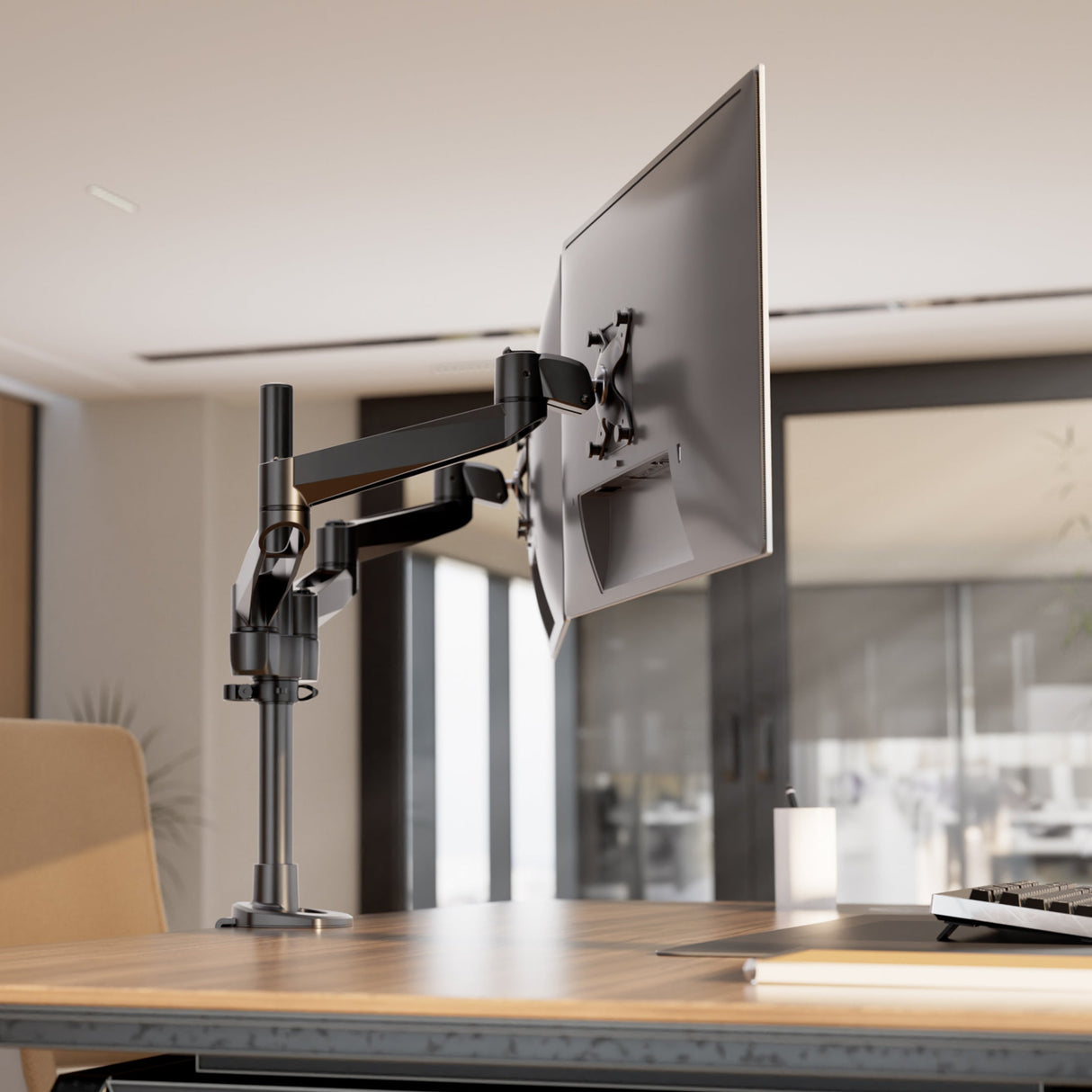 Monitor Mount - CLiX Series Full Motion Dual Monitor Desk Mount - Mount-It! -