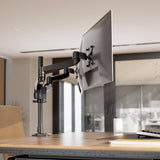 Monitor Mount - CLiX Series Full Motion Dual Monitor Desk Mount - Mount-It! -