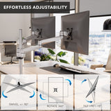 Monitor Mount - CLiX Series Full Motion Dual Monitor Desk Mount - Mount-It! -