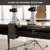 Monitor Mount - CLiX Series Full Motion Dual Monitor Desk Mount - Mount-It! -