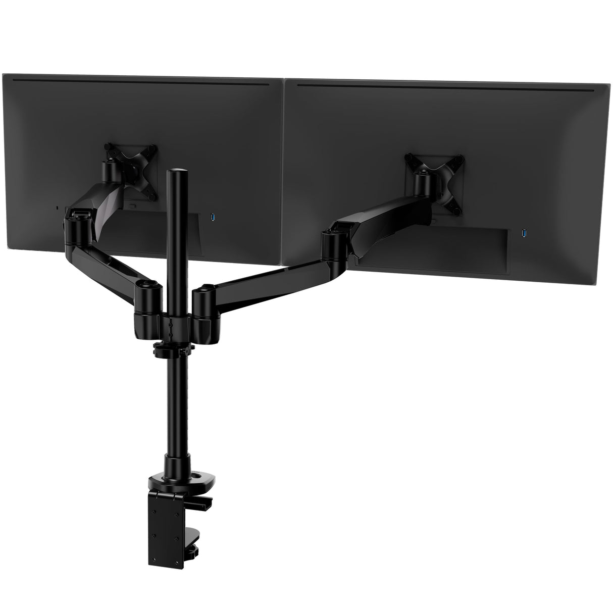 Monitor Mount - CLiX Series Full Motion Dual Monitor Desk Mount with Gas Spring Arms - Mount-It! -