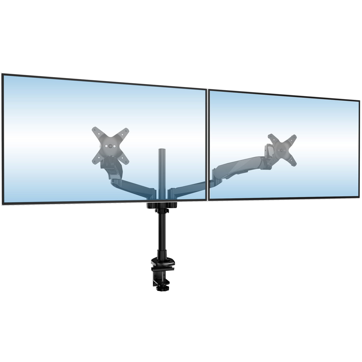 Monitor Mount - CLiX Series Full Motion Dual Monitor Desk Mount with Gas Spring Arms - Mount-It! -