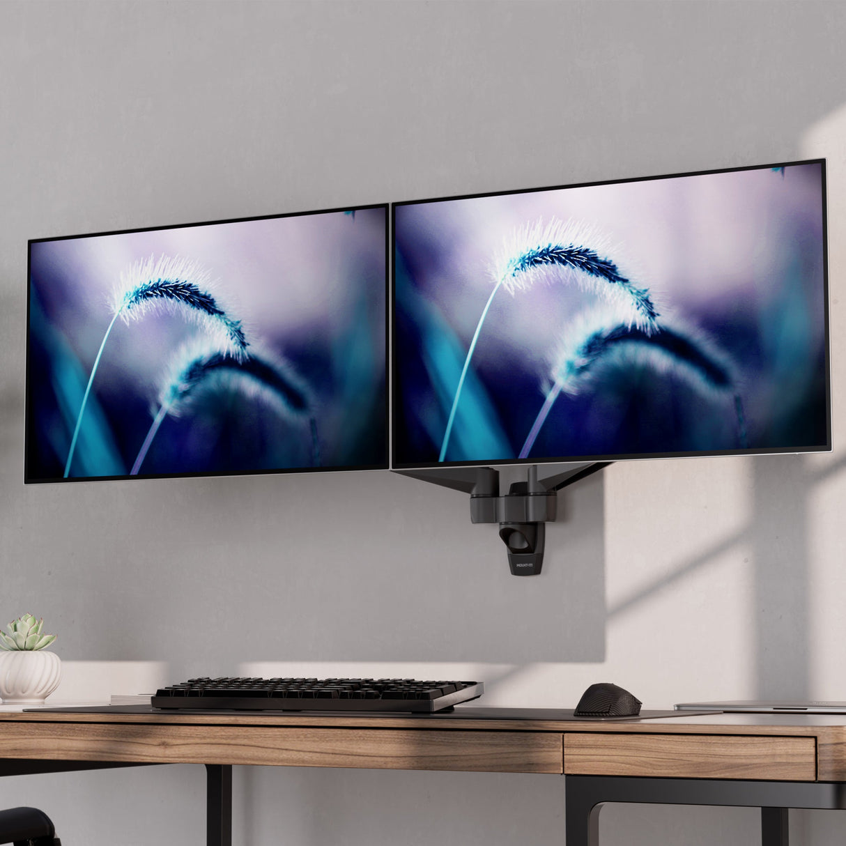 Monitor Mount - CLiX Series Full Motion Dual Monitor Wall Mount - Mount-It! -